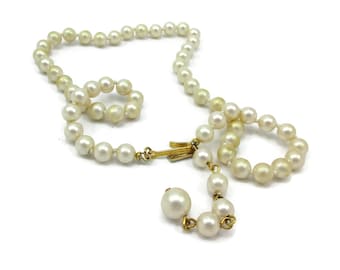 Marvella Pearl Necklace Gold Tone Collier Bijoux de mariée 16 Pouces Vintage Costume Bijoux Mariage Mère de la mariée