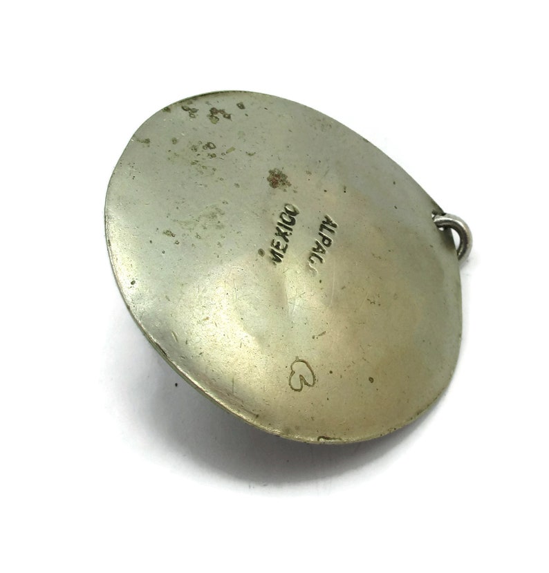 Alpaca Silver Pendant Necklace Charm Sombrero Hat 1960s Vintage Estate Finds Jewelry Designer Gift Ideas Mexican Gifts