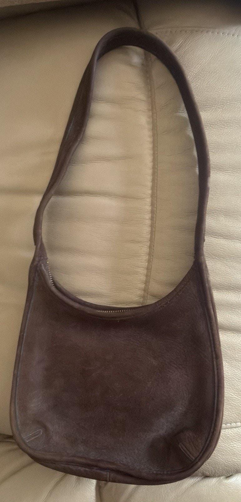 Vintage COACH 4396 Mini Ergo Nubuck Shoulder Bag Leather Dark 