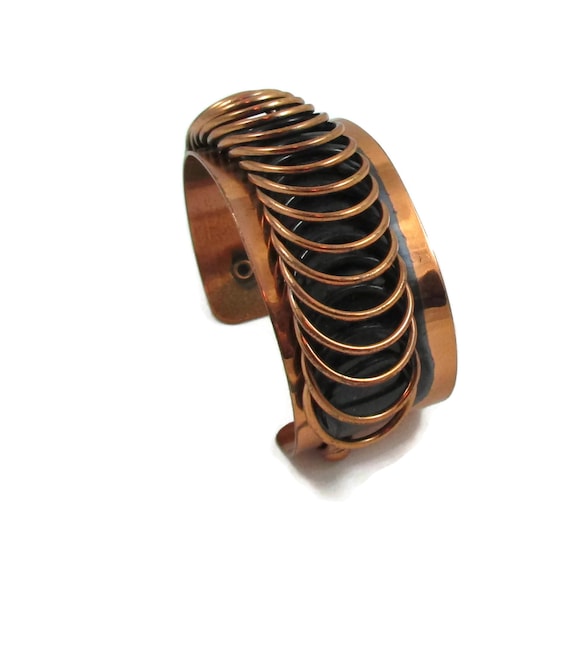 RENOIR Thick Chunky Copper Cuff Bracelet Modernis… - image 2