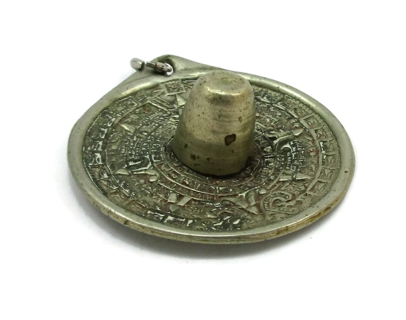 Alpaca Silver Pendant Necklace Charm Sombrero Hat 1960s Vintage Estate Finds Jewelry Designer Gift Ideas Mexican Gifts