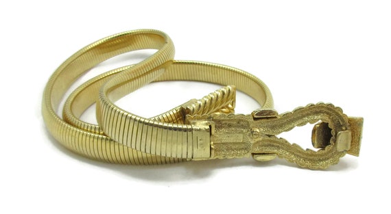Accessocraft NYC Gold Belt Stretch Clear Rhinesto… - image 3