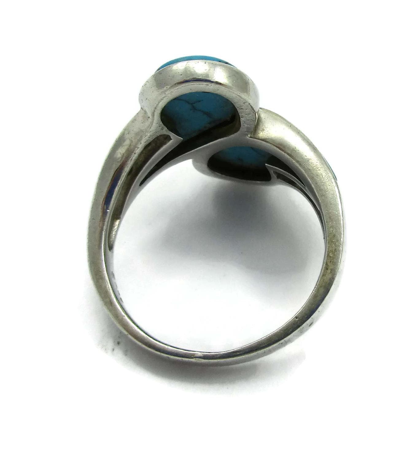 925 Stamped Navajo Sterling Silver Turquoise Ring Size 7 925 Native ...