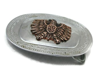 Silver Belt Buckle Eagle Vintage Western Wear Tooled Design Gift Idea Western Man Unisex Vintage Fashion Accessories