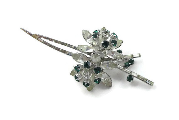 Sieraden Broches Lina Jewelry Broche groen-zilver elegant Sieraden Broches Lina Jewelry Broche groen-zilver elegant
