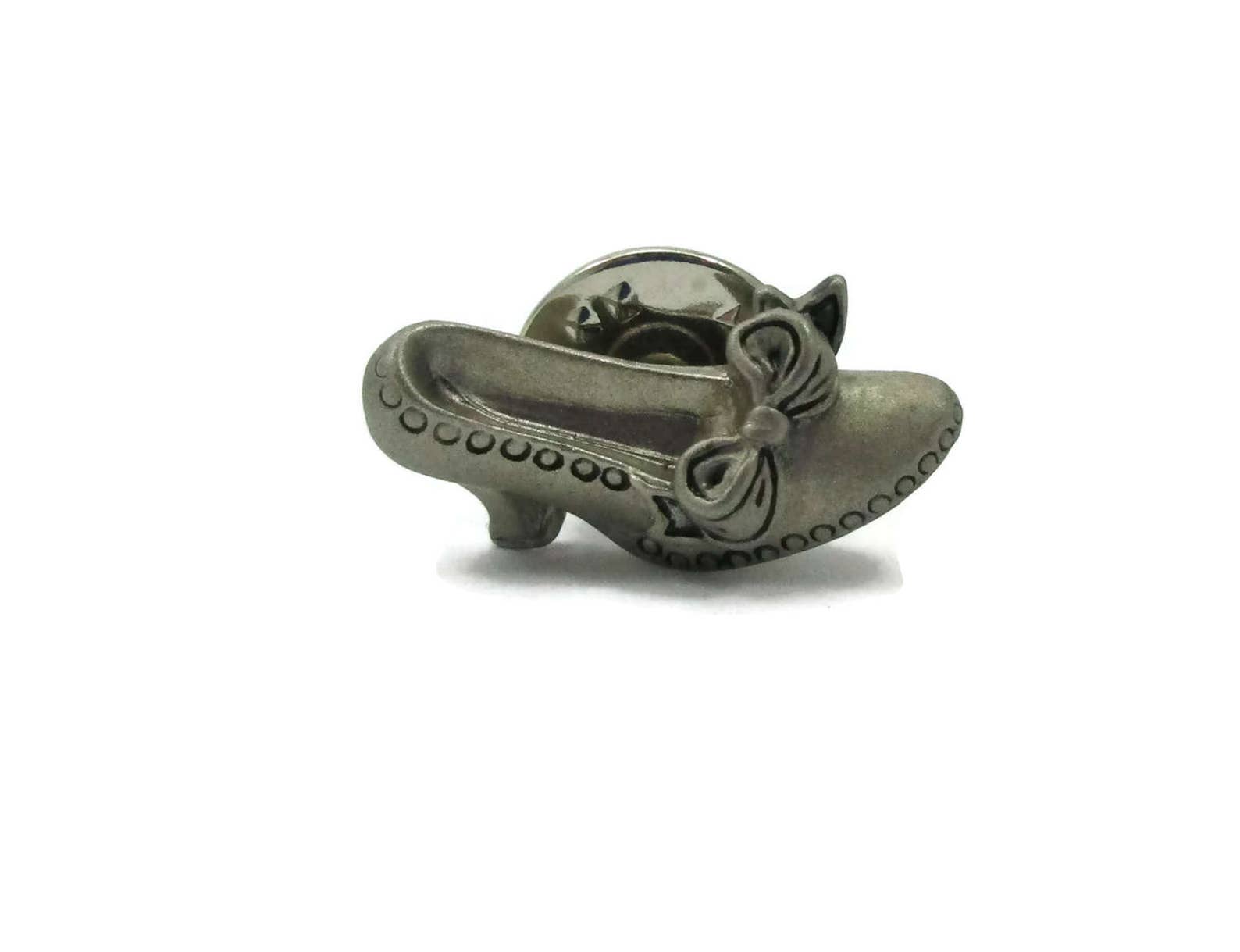 Pewter High Heel Shoe Lapel Pin Tie Tac Brooch Shawl Scarf Etsy