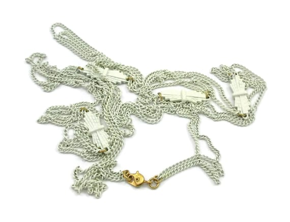 Monet Gold Chain Belt with Blue, Clear, Pale Yellow Crystal Accents, 44\