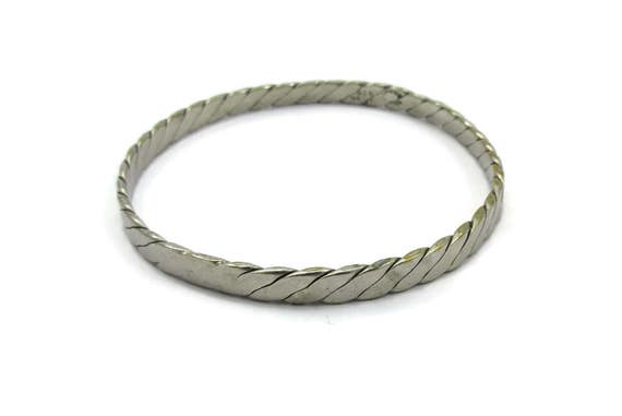 Taxco Sterling Silver Bangle Bracelet 925 Twisted Signed Mexico