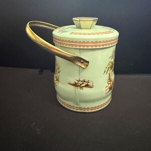 Vintage Murray Allen Company Pastoral Tin With Lid Handle Made in England image 6