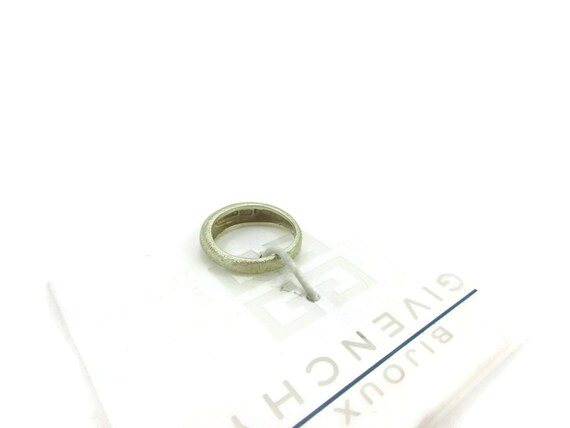 GIVENCHY Brushed 925 Sterling Silver Ring Cocktail Evening