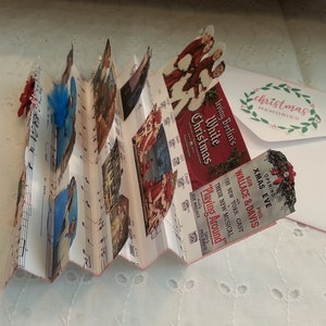 White Christmas Movie Pop Up Card, Fan Folded Holiday Card, Holiday Movie 'White Christmas' image 3