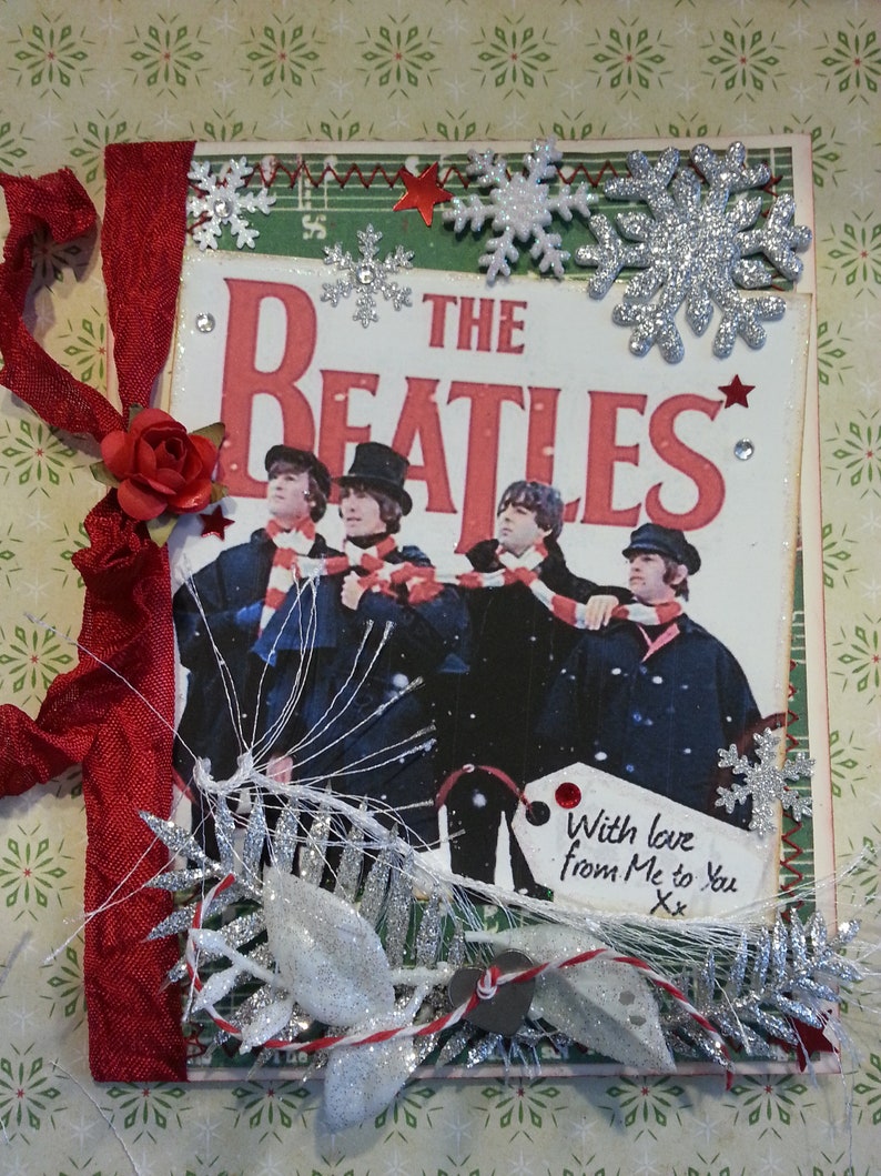 With Love From Me to You Beatles With Scarves Christmas Card /'Help!/' Movie Holiday Card