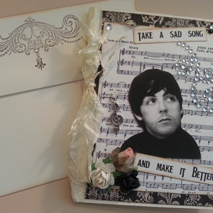 Carte d'encouragement, carte de rétablissement, soutien, prenez une chanson triste et rendez-la meilleure, thème musical, paroles de chansons des Beatles, Paul McCartney