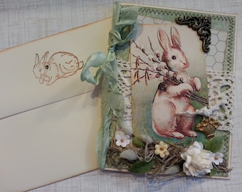 Easter Bunny Card with Cotton Bundles