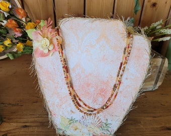 Beaded Necklaces, Honey, Gold Nature Colors, Miyuki Beads, Small Seed Beads, Made to Order