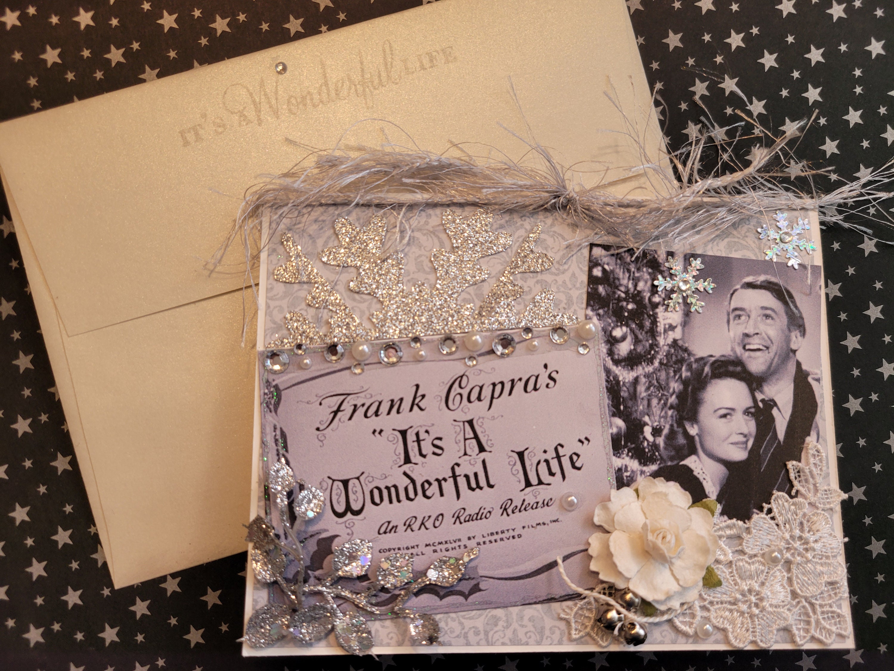 It's a Wonderful Life Movie Holiday Card,  Vintage Holiday Movie …