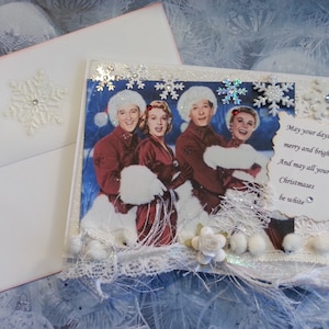 Carte de Noël blanche, carte de film de Noël blanc, que tous vos Noëls soient blancs, cadeau pour fan du film Noël blanc