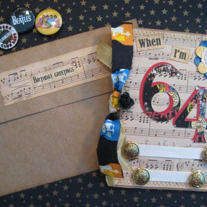 Carte du 64e anniversaire, carte d'anniversaire des Beatles, quand j'ai 64 ans, la carte ne joue pas de musique !!