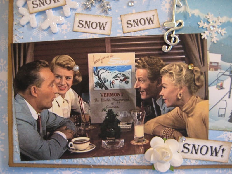 Snow Christmas Card White Christmas Movie Song Snow Snow Etsy