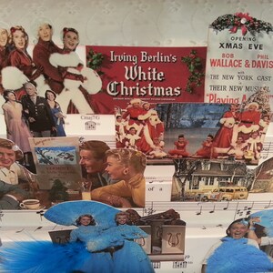 White Christmas Movie Pop Up Card, Fan Folded Holiday Card, Holiday Movie 'White Christmas' image 5