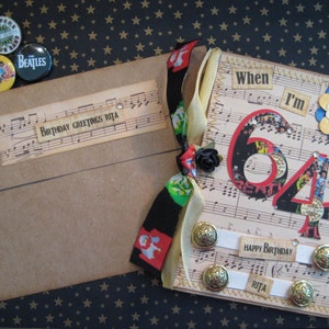 Carte du 64e anniversaire avec nom ajouté, carte du 64e anniversaire personnalisée, carte d'anniversaire personnalisée, carte ne joue pas de musique !! Cadeau pour le 64e anniversaire