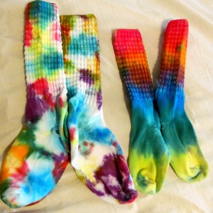 Rainbow Tie Dyed Irish Dance Poodle Socks - Etsy