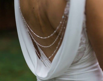 Backdrop Necklace - Back Necklace - Wedding Back Necklace - Bridal Backdrop Necklace - Bridal Back Necklace - Back Jewelry