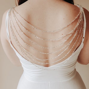 Silver Backdrop Necklace Bridal 