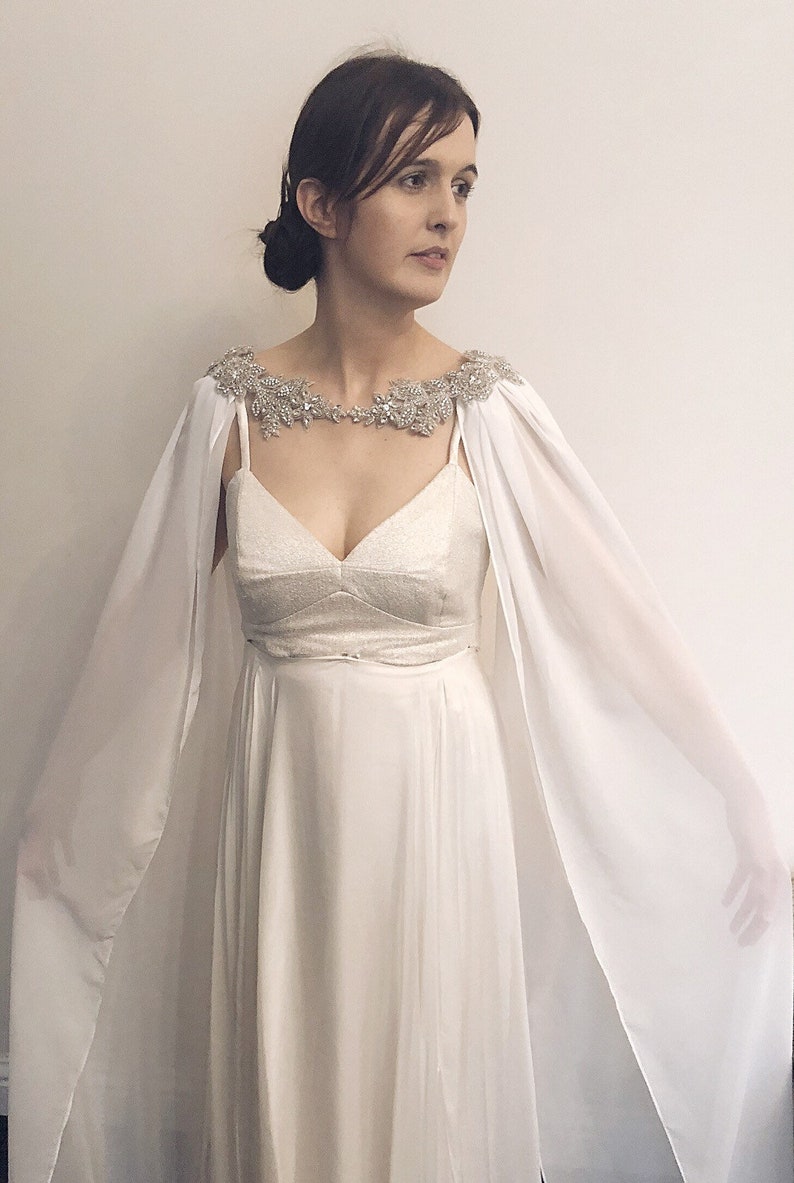 bridal cape and veil
