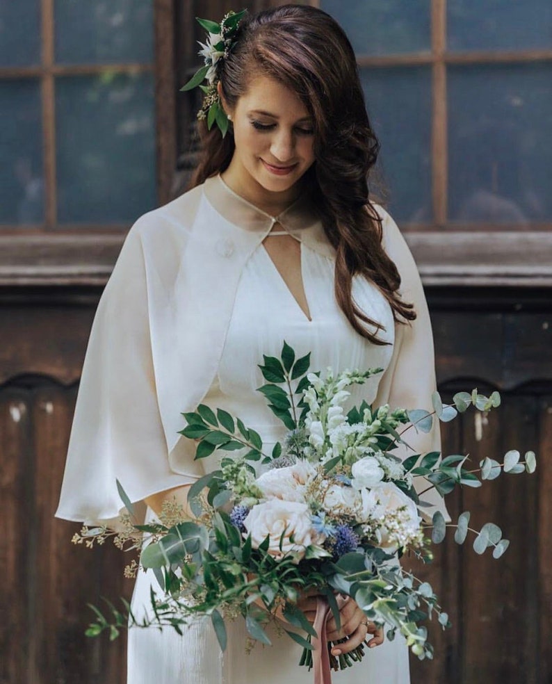 champagne wedding cape