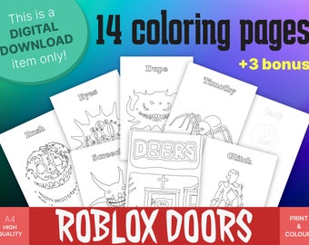 Doors Roblox Birthday Card digital printable birthday card -  Portugal