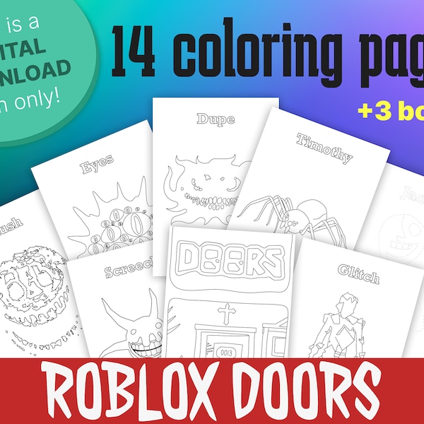 Roblox Doors Printable - Etsy