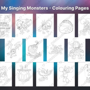 Kleurplaten My Singing Monsters: 69 monsterontwerpen (digitale download) afbeelding 3