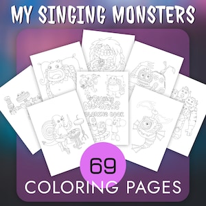 My Singing Monsters MSM Singing Monsters, Regular Monsters, Singing Monsters coloring pages 69 JPEG, Digital Download, Coloring Pages