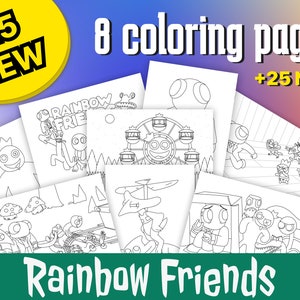 Blue Standing Rainbow Friends Roblox Coloring Page for Kids - Free Roblox  Printable Coloring Pages Online for Kids 