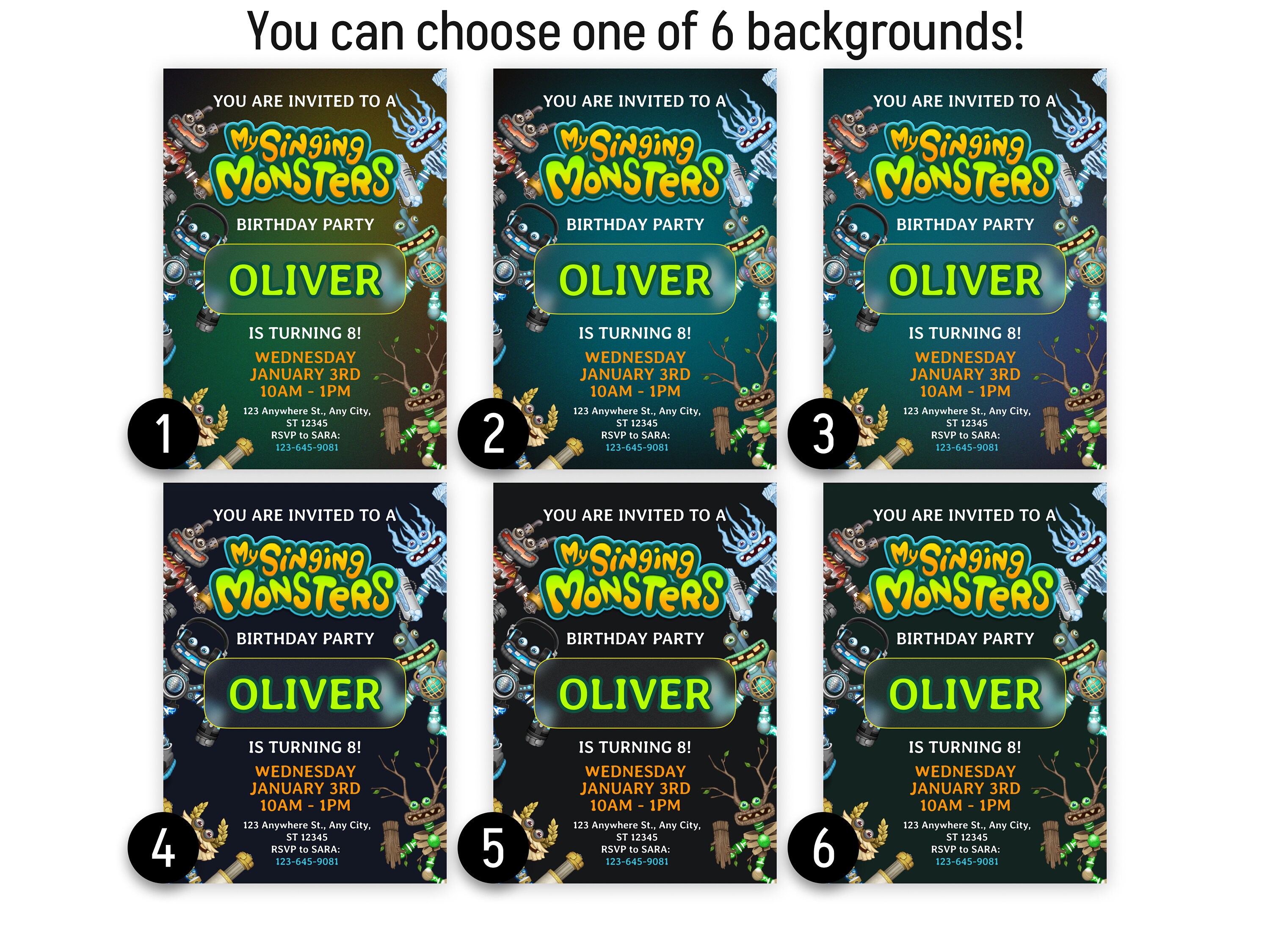 My Singing Monsters Birthday Invitation: Wubbox Party (digital ...