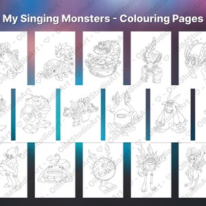 Kleurplaten My Singing Monsters: 69 monsterontwerpen (digitale download) afbeelding 5