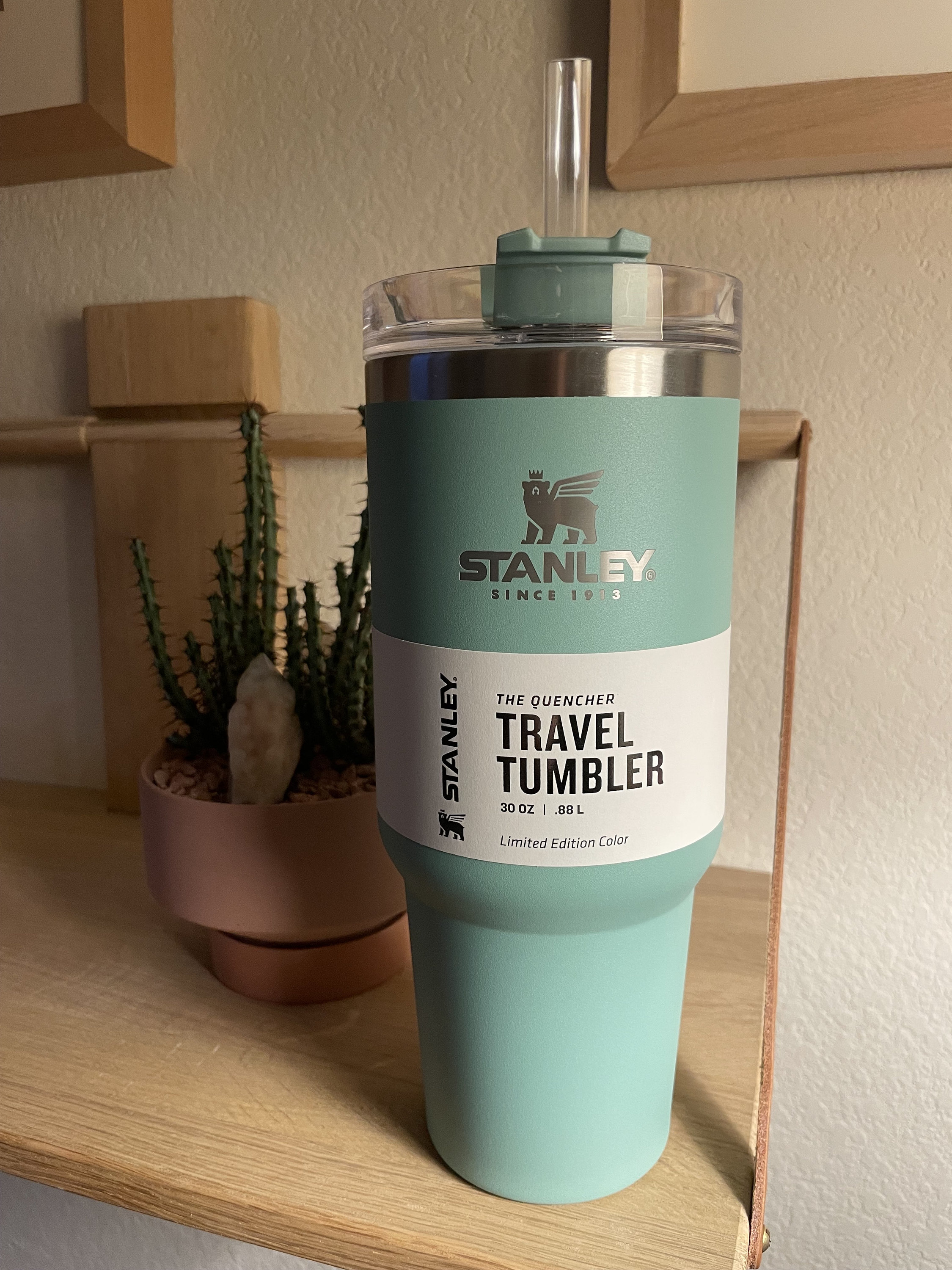 Stanley, Dining, Stanley Adventure Quencher Travel Tumbler Handle Cup 4oz  Seafoam Blue Green New