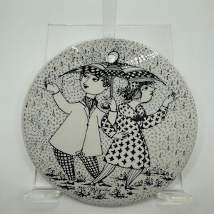 Vintage Bjorn Wiinblad collectible wall decor - April - Konflikt