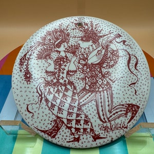Vintage Bjorn Wiinblad collectible wall decor - February - Maskerade
