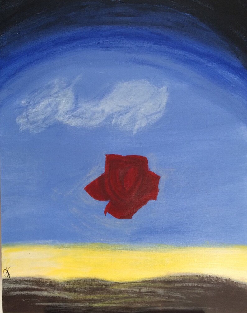 Download Salvador Dali's Meditative Rose. Painted by | Etsy