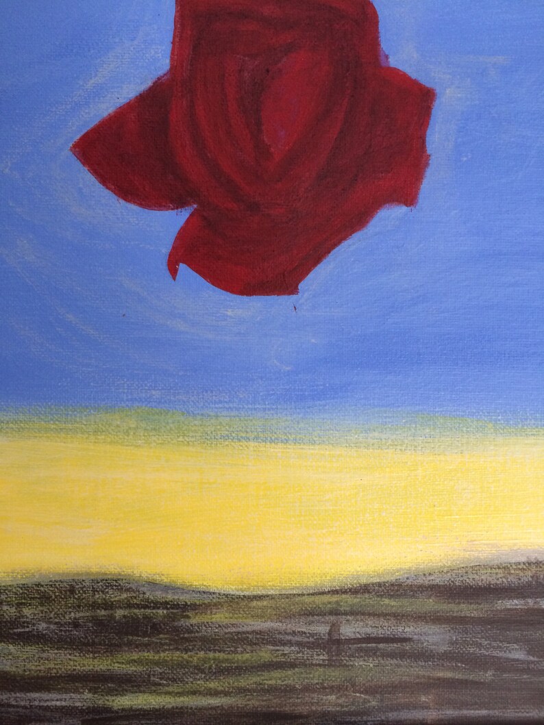 Download Salvador Dali's Meditative Rose. Painted by | Etsy