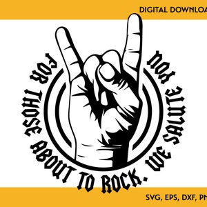 Pour ceux qui sont sur le point de rocker - AC / DC, Rock, Métal, Musique, Hells Bells, Fichier numérique: svg, eps, dxf, png parfait pour Circut, Laser, CNC