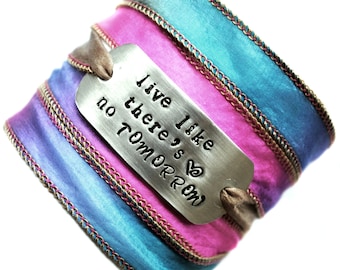 Seidenarmband – Yoga – Boho-Armband – Habotai-Seide – spirituelles Geschenk, böhmischer Schmuck #62
