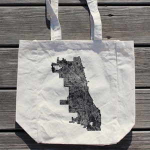 Chicago Kaart Tote Bag