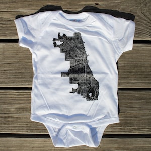 Chicago Kaart Onesie