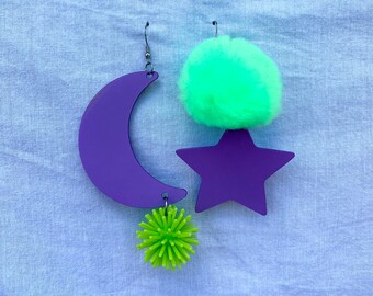 Moon and Stars Earrings