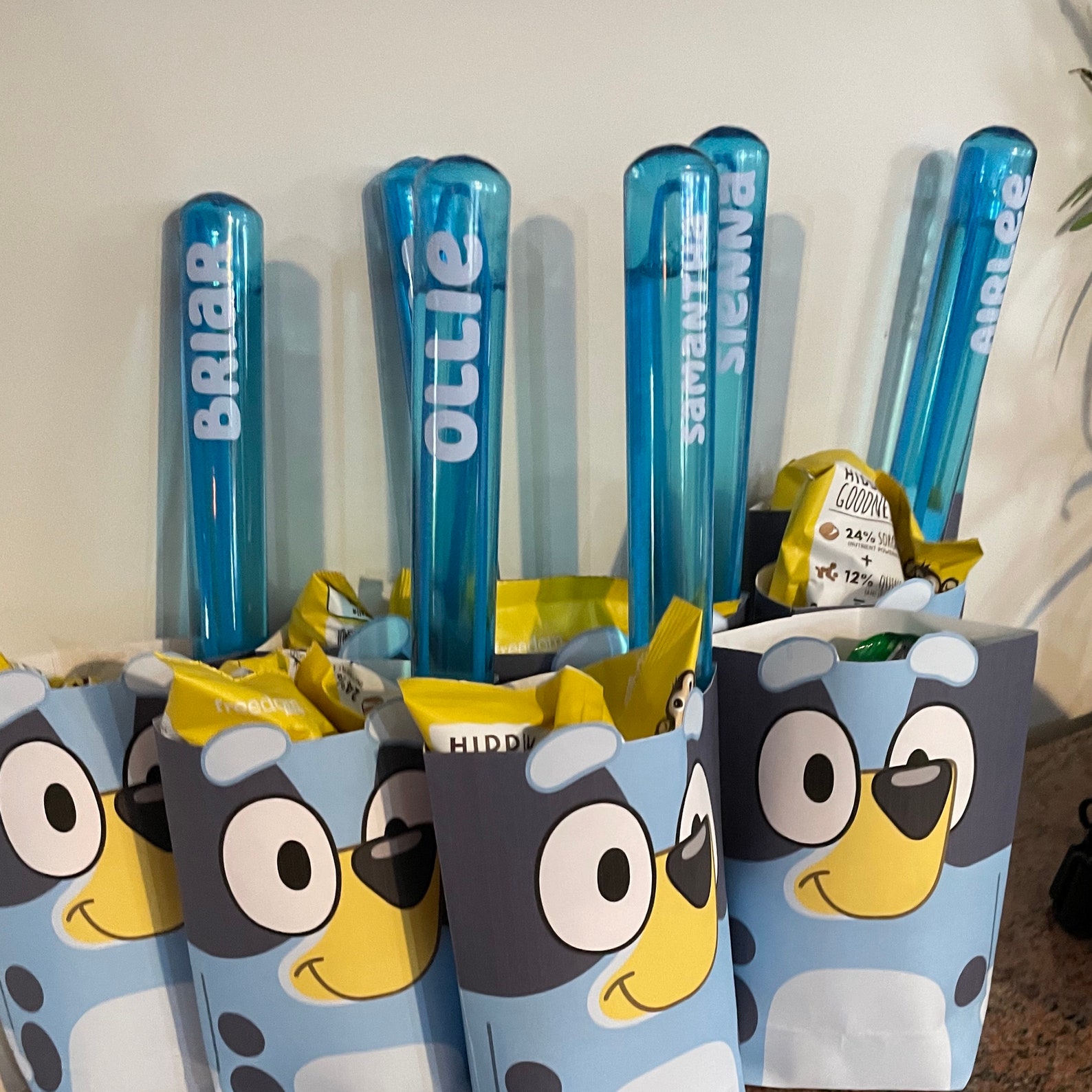 Personalised Bluey Bubble Wand Stickers Custom Birthday Party Etsy