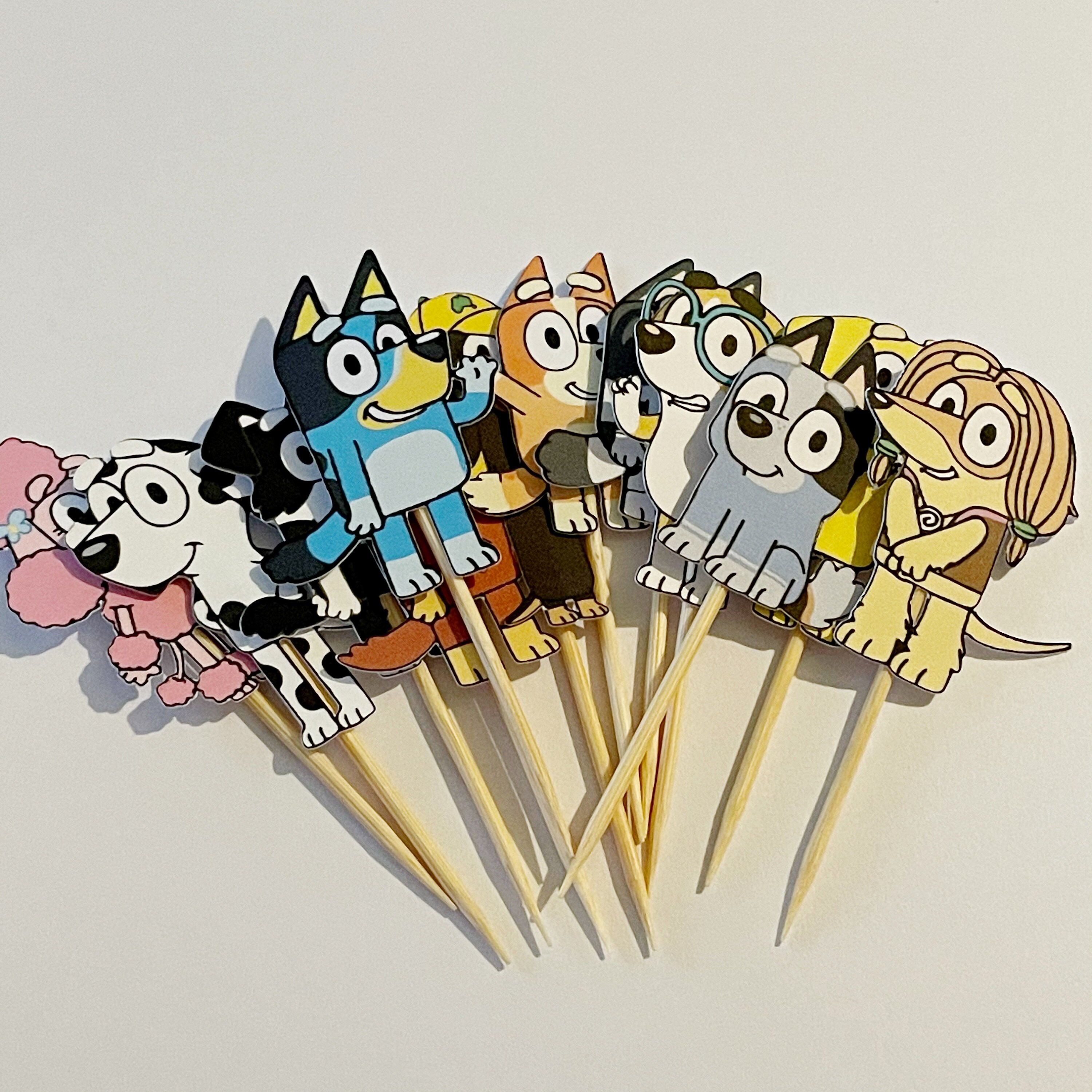 Bluey Cupcake Toppers Bluey Birthday Disneys Bluey Etsy Images And