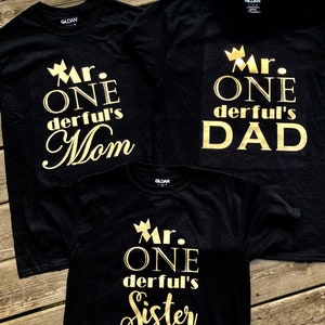 customized Mr Onederful shirts, Mr Onderful family shirts, Mr Onederful&#39;s mom shirt, Mr Onederful&#39;s dad shirt, Mr Onederful birthday shirt